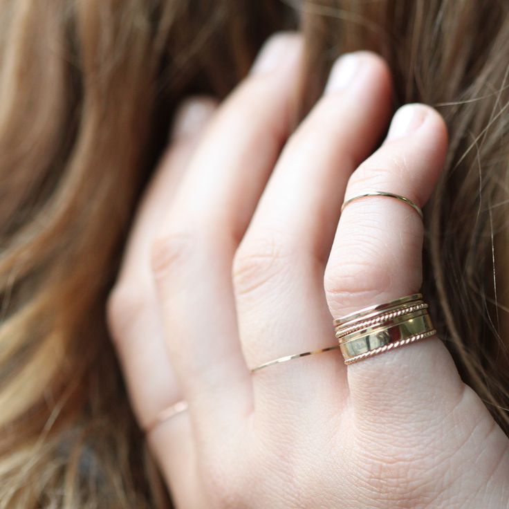 Hand-twisted stackers that look great on any finger. Add a beautiful bit of simple sparkle to your everyday look! Made in our Brooklyn studio with 100% recycled solid 14k gold. Catbird Nyc, Gold Twig Ring, Rose Gold Halo Ring, Catbird Jewelry, Morganite Engagement Ring Rose Gold, Halo Ring Setting, Twig Engagement Ring, Ring Stacks, Rose Gold Halo