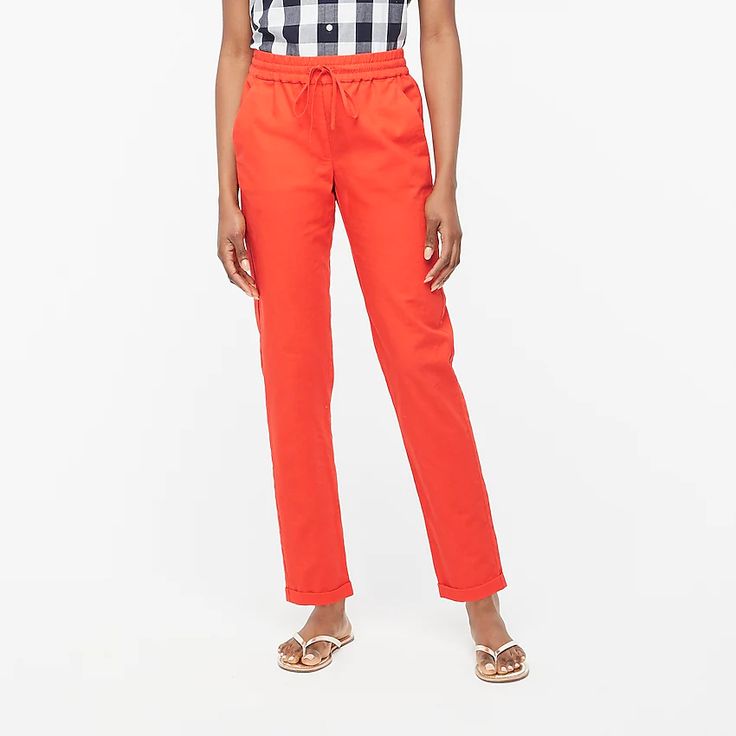 J.Crew Factory: Linen-cotton Drawstring Pant For Women Pant For Women, Pants Straight, Striped Linen, Drawstring Pants, Best Dressed, Perfect Outfit, Spring Summer Fashion, Pajama Pants, J Crew