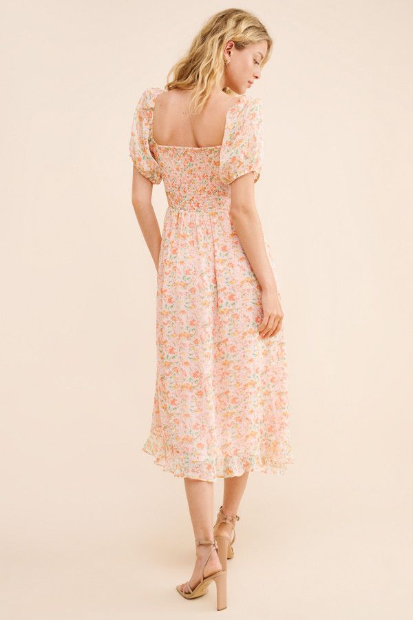 Rent Lunaria Midi Dress from Nuuly. Pick 6 items for $98/month. Free shipping + returns. Spring Dress With Smocked Back And Short Sleeves, Summer Midi Dress With Ruched Fitted Waist, Floral Print Maxi Dress With Fitted Waist, Elegant Summer Floral Dress With Smocked Back, Maxi Length Floral Print Dress With Fitted Waist, Short Sleeve Dress With Smocked Bodice For Garden Party, Garden Party Dress With Smocked Bodice And Short Sleeves, Feminine Beach Dress With Square Neck, Spring Midi Dress With Fitted Waist And Short Sleeves