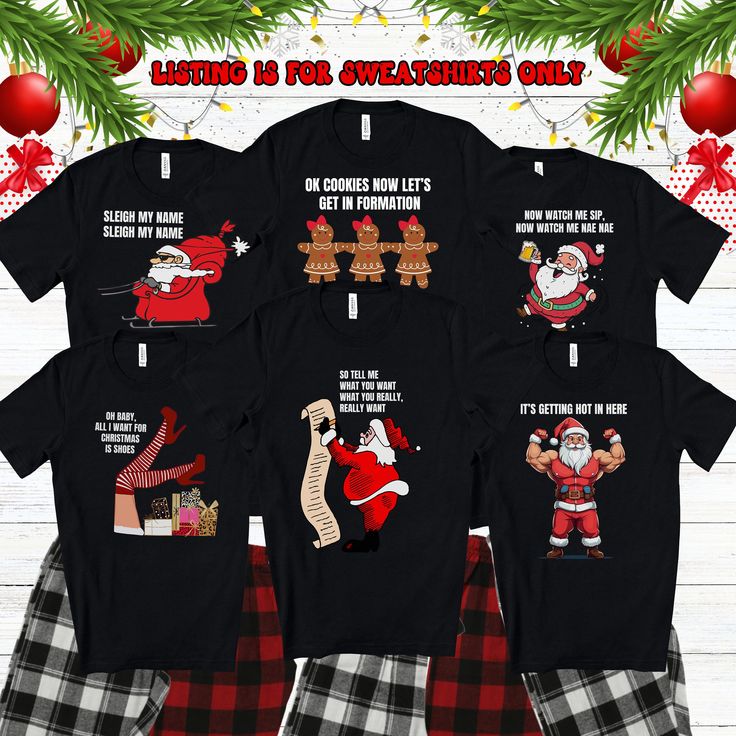 These unisex shirts are super soft by Bella and Canvas. These fun group Christmas shirts will be the hit of the party!  Make family photos around the Christmas tree extra special this year with these family Christmas shirts! These funny tops will complete the families holiday outfits or pajamas! This listing is for shirts only! Themed Christmas Pajamas, Instead Of Christmas Pajamas, Fun Christmas Shirts For Family, Friend Group Matching Pajamas, Funny Christmas Shirts Family, Group Christmas Costumes, Christmas Pajamas Ideas, Funny Family Christmas Pajamas, Funny Family Christmas Shirts