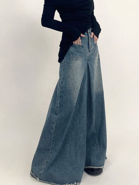 Denim Wide Leg Pants, Denim Wide Leg, Pants Details, Long Midi Dress, Plain Style, White Floral Dress, Summer Party Dress, Casual Summer Dresses, Wide Leg Denim