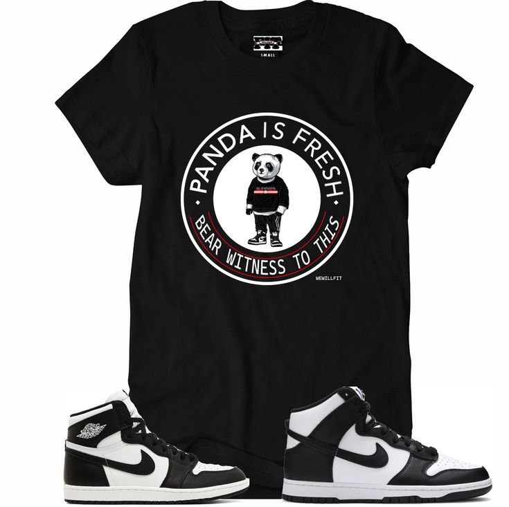 Fitted Black Shirt For Streetwear, Black T-shirt With Screen Print For Sneaker Matching, Sporty Branding Streetwear Shirt, Fitted Streetwear T-shirt With Branding, Sporty Branded Streetwear Shirt, Sporty Streetwear Shirt With Branding, Comfortable Black T-shirt With Graphic Print, Black Fan Apparel Shirt With Logo Print, Black Logo Print Shirt For Fans