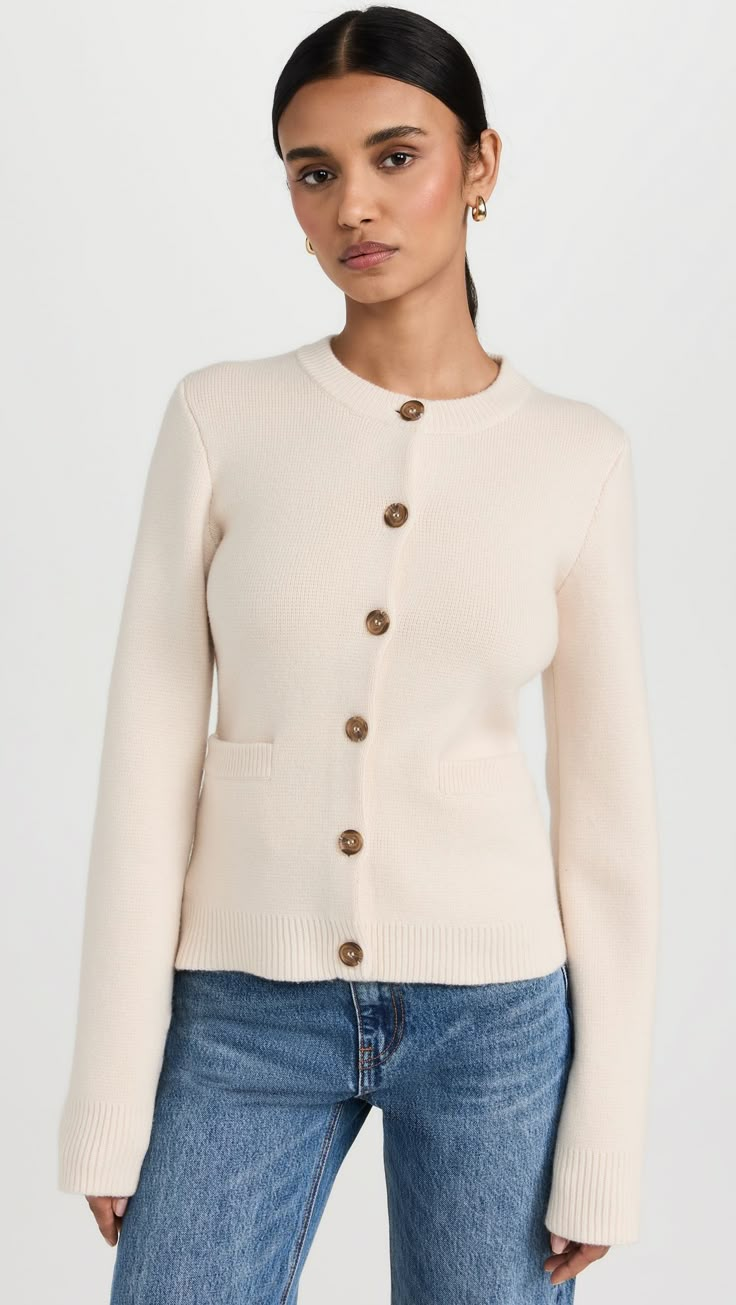 Fast Free Shipping & Free Returns on Jenni Kayne Cooper Cardigan at Shopbop. Shop new arrivals from Jenni Kayne at Shopbop.com Cashmere Cardigan Outfit, Best Sweaters, Style Capsule Wardrobe, Style Capsule, Cardigan Outfit, Blogger Outfits, Jenni Kayne, 2025 Fashion, Classic Wardrobe