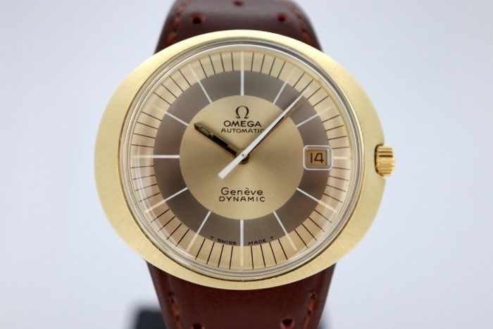 Omega Gents Geneve Dynamic Omega Geneve, Brown Leather Strap, 3 O Clock, How To Level Ground, Vintage Watches, Time Piece, Leather Straps, Brown Leather, Clock