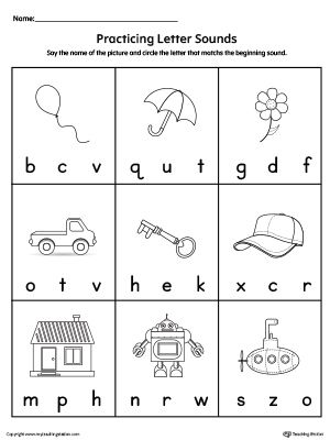 worksheet for beginning and ending sounds with pictures to help students learn the letter sounds