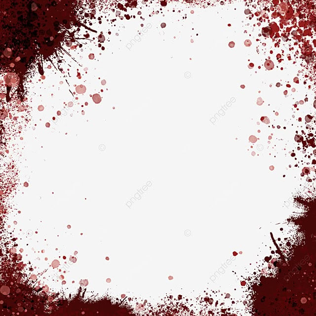 red and white paint splattered over a white background with space for the text