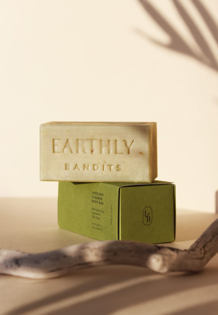 Branding and soap packaging design for Earthly Bandits Soap Lifestyle Photography, Natural Soap Branding, Bar Soap Design, Soap Brand Logo, Soap Branding Design, Organic Soap Packaging, Soap Bar Design, Organic Soap Making, Soap Bar Packaging