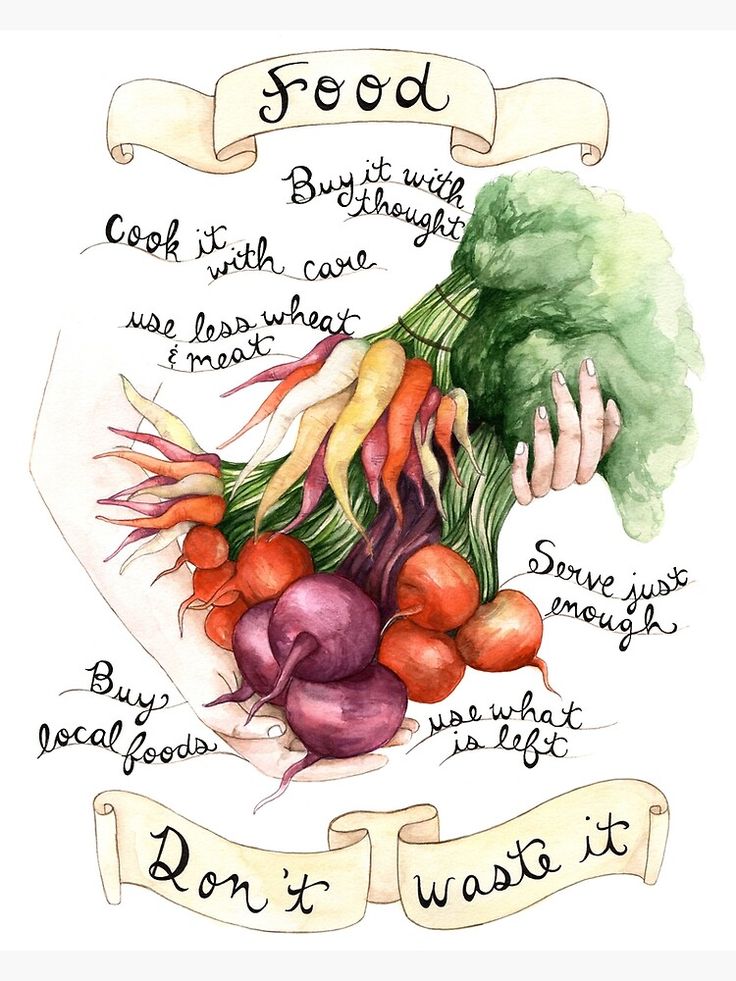 a poster with some vegetables on it and the words, don't waste it