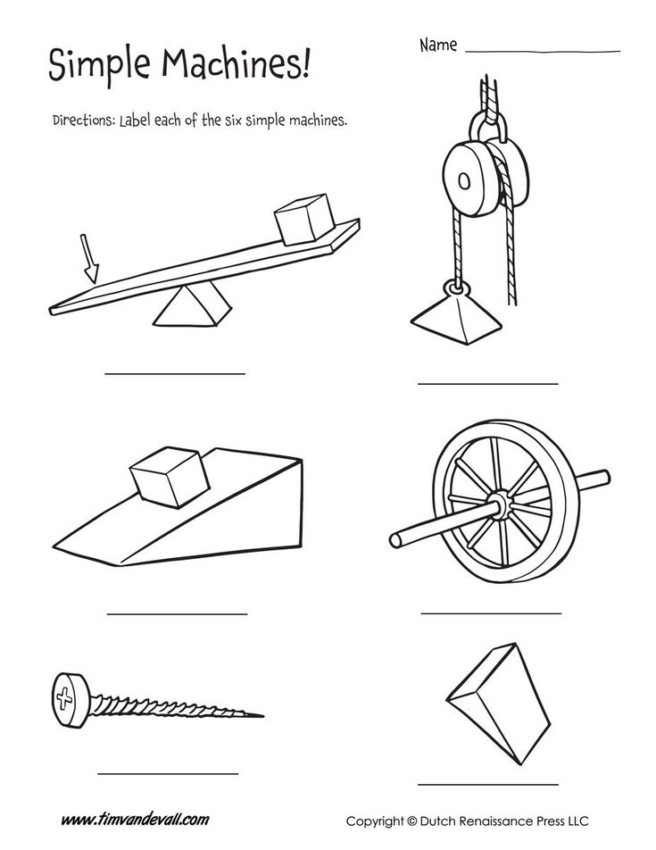 simple machines worksheet with pictures and instructions to make it easier for children to learn