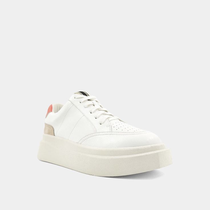 Our SKYLAR sneakers take cues from vintage running styles. This pair is crafted from faux leather and soft synthetic suede and set on chunky exxagerated white soles for a retro-futuristic look. Wear yours with dresses, denim or tailoring -they're that versatile! Modern White Platform Sneakers With Contrast Sole, White Synthetic Chunky Sneakers With Perforated Toe Box, Modern Wedge Sneakers For Spring Streetwear, Modern Streetwear Wedge Sneakers For Spring, White Leather High-top Chunky Sneakers, Modern Synthetic Platform High-top Sneakers, Modern High-top Platform Sneakers For Spring, Modern High-top Chunky Sneakers With Perforated Toe Box, Retro Platform Sneakers With Contrast Sole