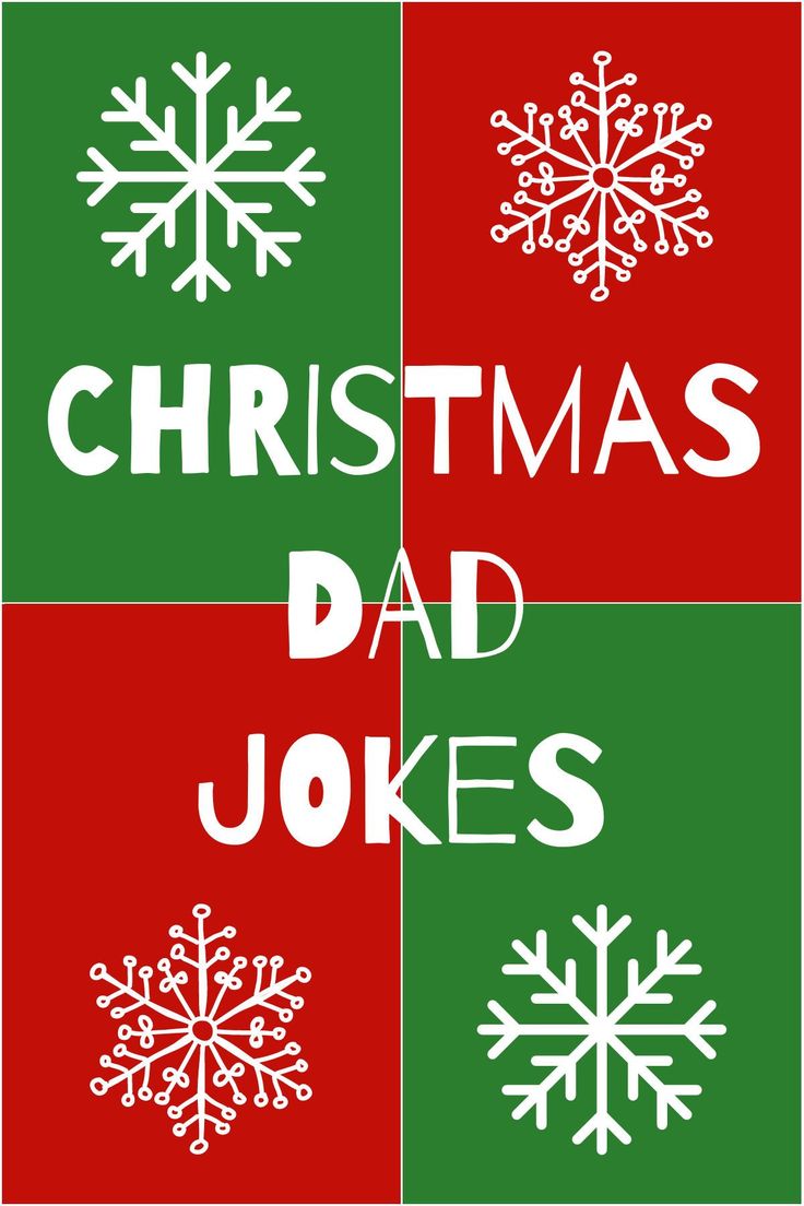 a christmas card with snowflakes on it and the words, christmas dad jokes