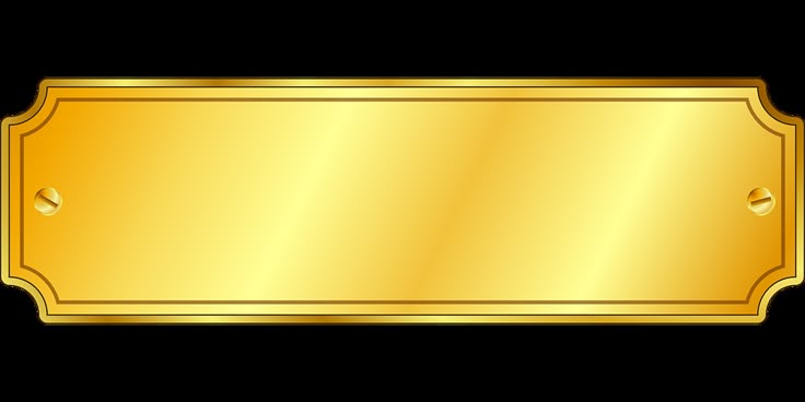 an image of a gold sign on a white background