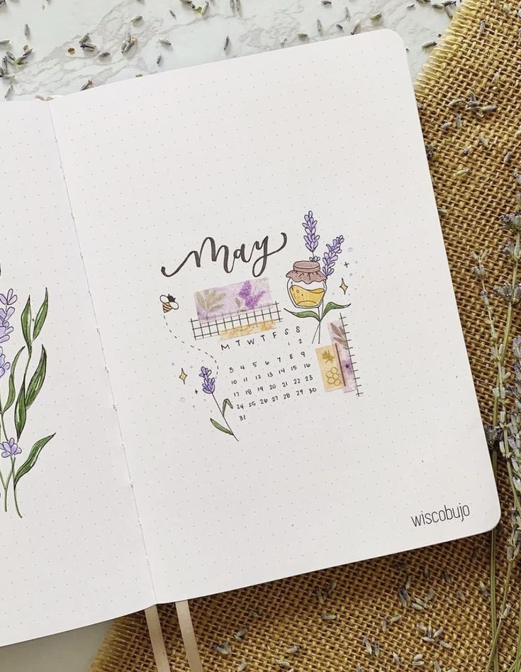 47 Best May Bujo Cover Spreads to Steal Now - atinydreamer May Bujo Cover, Bullet Journal Flower Doodles, Flower Doodles Easy, Easy Flower Doodles, Bujo May, May Bullet Journal Cover, Bullet Journal May, May Bujo, Monthly Cover Page