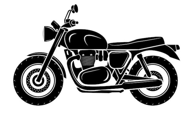 a black and white drawing of a motorcycle