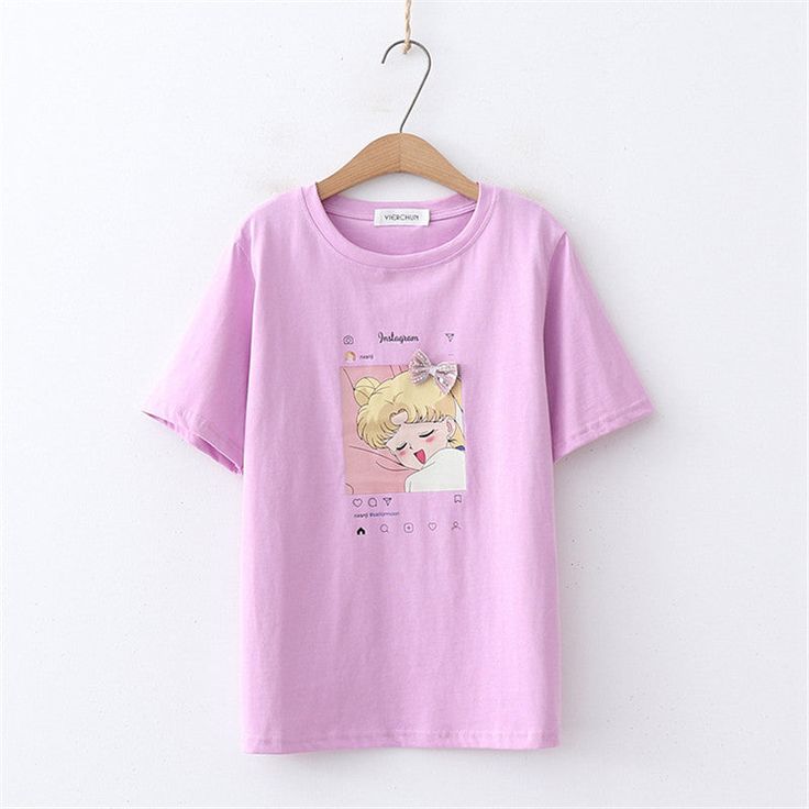 Cute Usagi Tshirt PN1366 ●Size: Length 68 cm bust 108 cm sleeve 23 cm. ●Material:Cotton. (Please allow 1-3cm differs due to manual measurement.As different computers display colors differently,the color of the actual may vary slightly from the above images.Thanks for your understanding.) ●About Shipping: We attach great importance to the orders of each customer and parcel delivery. 1.Processing time: 2-3 business days. 2.Shipping time: 10-15 business days to US, please allow 3-4 weeks shipping to other country.(Shipping times can be affected by variable customs clearance times or public holidays.) Casual Purple T-shirt With Cartoon Print, Kawaii Cartoon Print Relaxed Fit T-shirt, Kawaii Style Cartoon Print Relaxed Fit T-shirt, Pink Cotton Anime Print Tops, Pink Anime Print Cotton Top, Pink Cotton Tops With Anime Print, Casual Pink Anime Print T-shirt, Summer Long Sleeve T-shirt With Character Print, Kawaii Short Sleeve Tops With Cartoon Print