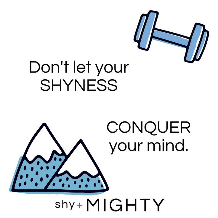 a poster with the words, don't let your shyness conquer your mind