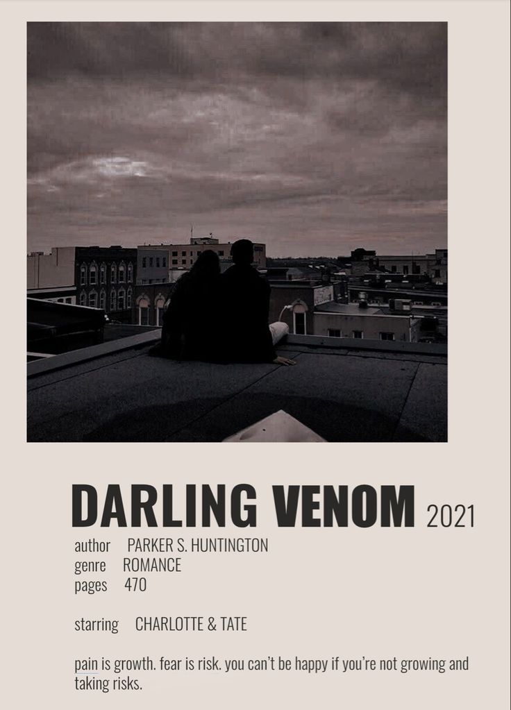 an ad for darling venom, featuring two people sitting on the roof