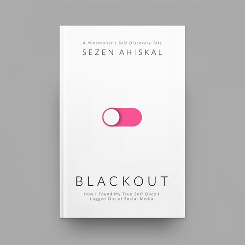 the book blackout by sezen ahiskal is shown in pink and white