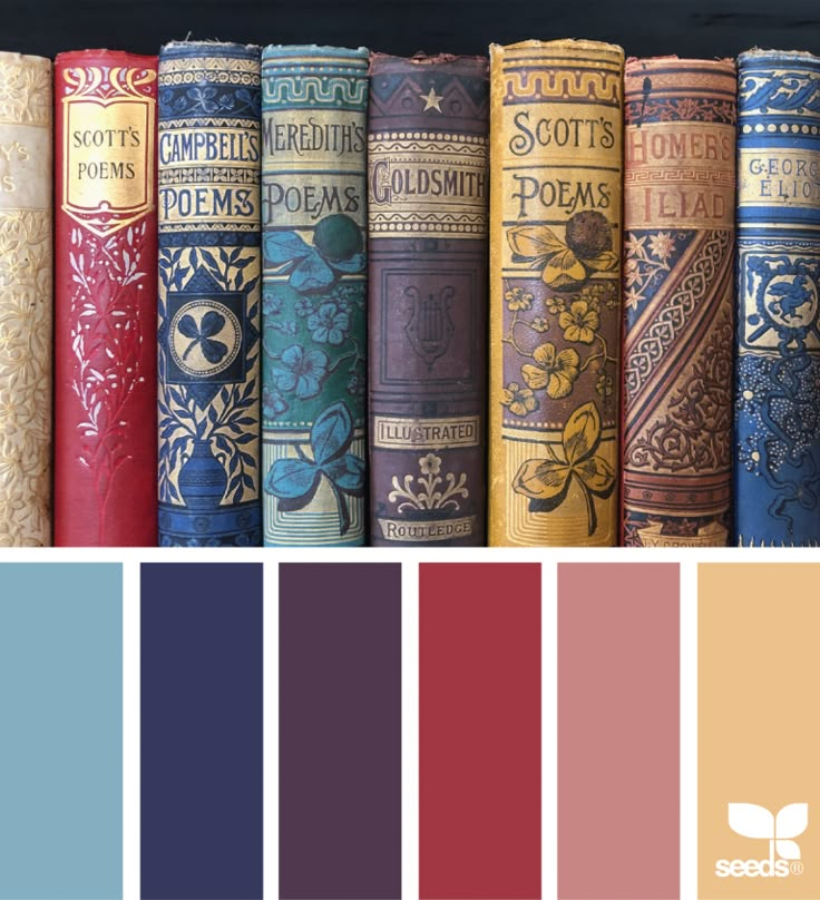 the color scheme for books is shown in this screenshote, and it appears to be different colors