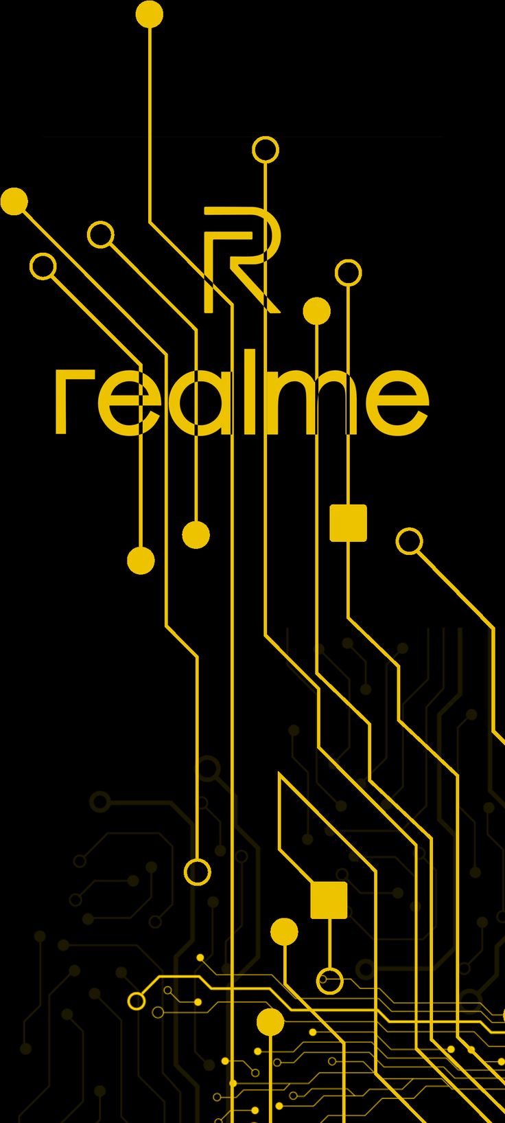 an electronic circuit with the words readine in yellow on it's black background