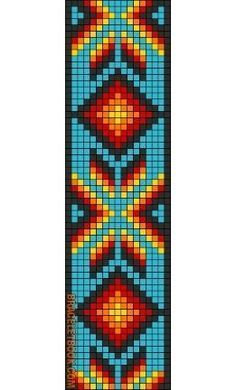 a cross stitch bookmark with an image of a colorful pattern on the front and back