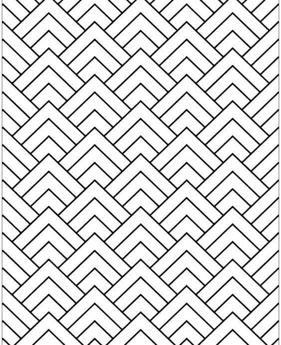 a black and white geometric pattern with diagonal lines in the center, on a white background