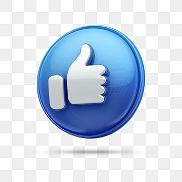 a blue button with a thumbs up icon on the bottom, and an image of a thumb