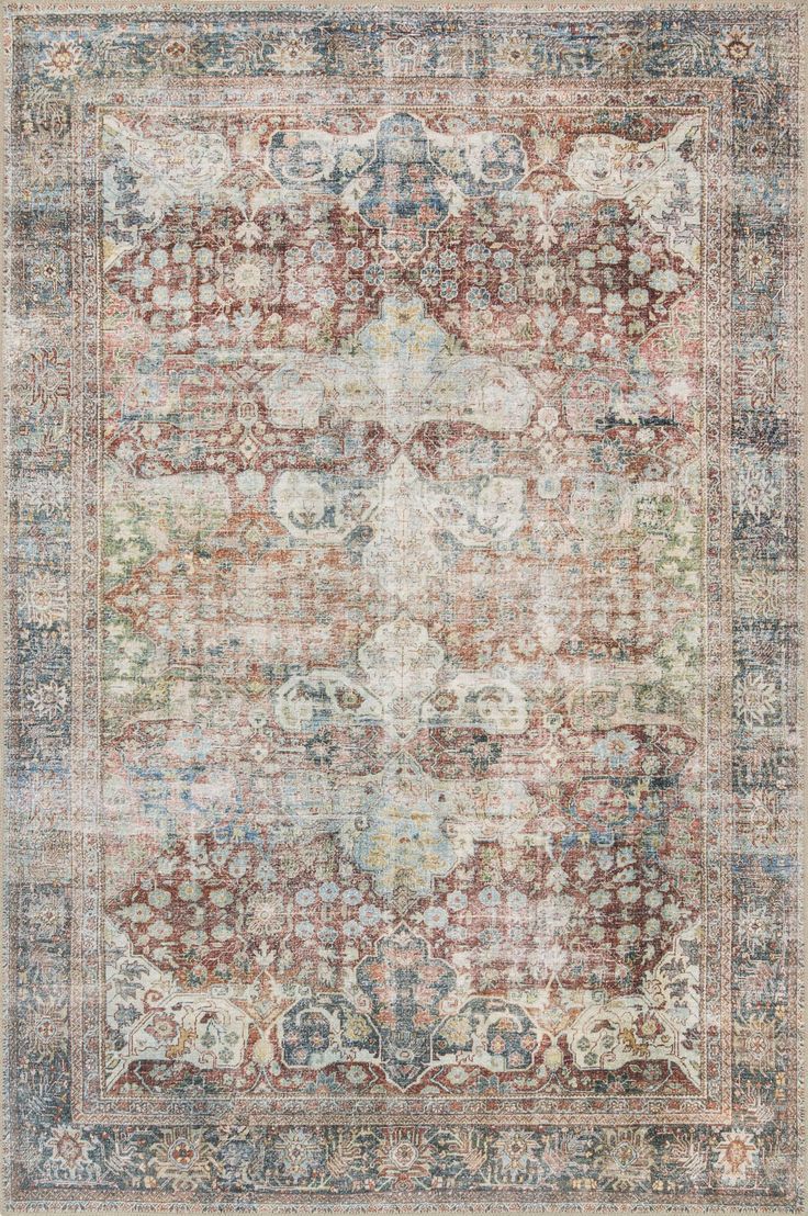 Get the look of a vintage hand-knotted rug at an affordable price. The Loren Collection is power-loomed in Turkey of soft 100% polyester. Each design is then printed using advanced rug-making technology, creating the textured look of individual knots. Rug Making Diy, Living Room Rug Ideas, Multi Color Rug, Room Rug Ideas, Fireplace Tile Surround, Carpet Trends, Multi Rug, Loloi Rugs, Rug Direct