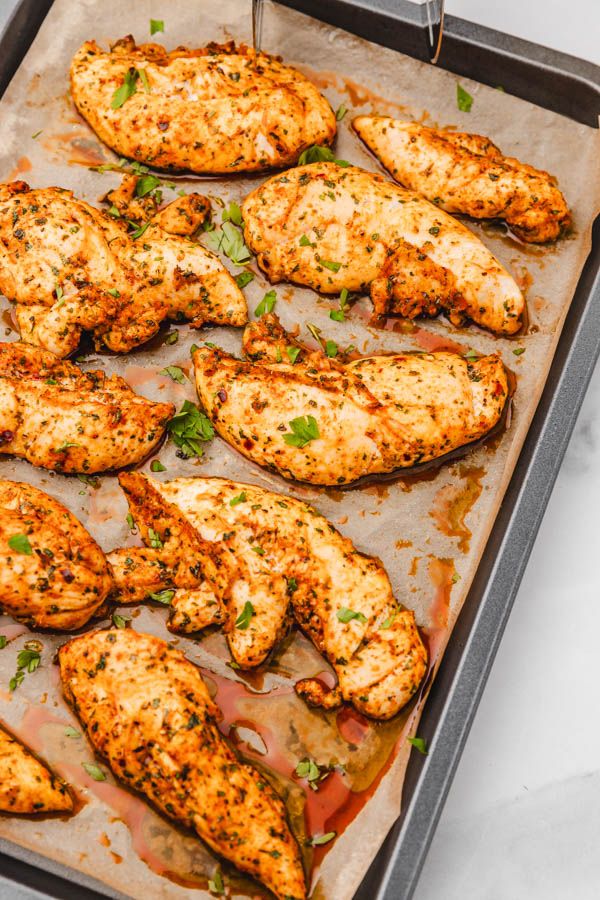 Oven Baked Chicken Tenders (No Breading) Oven Baked Chicken Fillets, Oven Baked Tenderloin, Oven Baked Tenders, Juicy Baked Chicken Tenders, Oven Chicken Tenders Baked, Chicken Tender Oven Recipes, Baked Chicken Recipes Tenderloins, Oven Baked Tenderloin Chicken, Oven Roasted Chicken Tenders