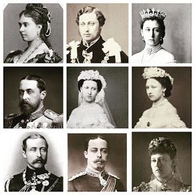 an image of many different people in the same family photo, including queen victoria and prince edward