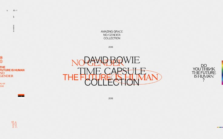 an advertisement for david bowe's time capsule collection, with the title in red