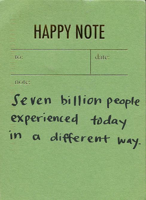 a piece of green paper with the words happy note written in black ink on it