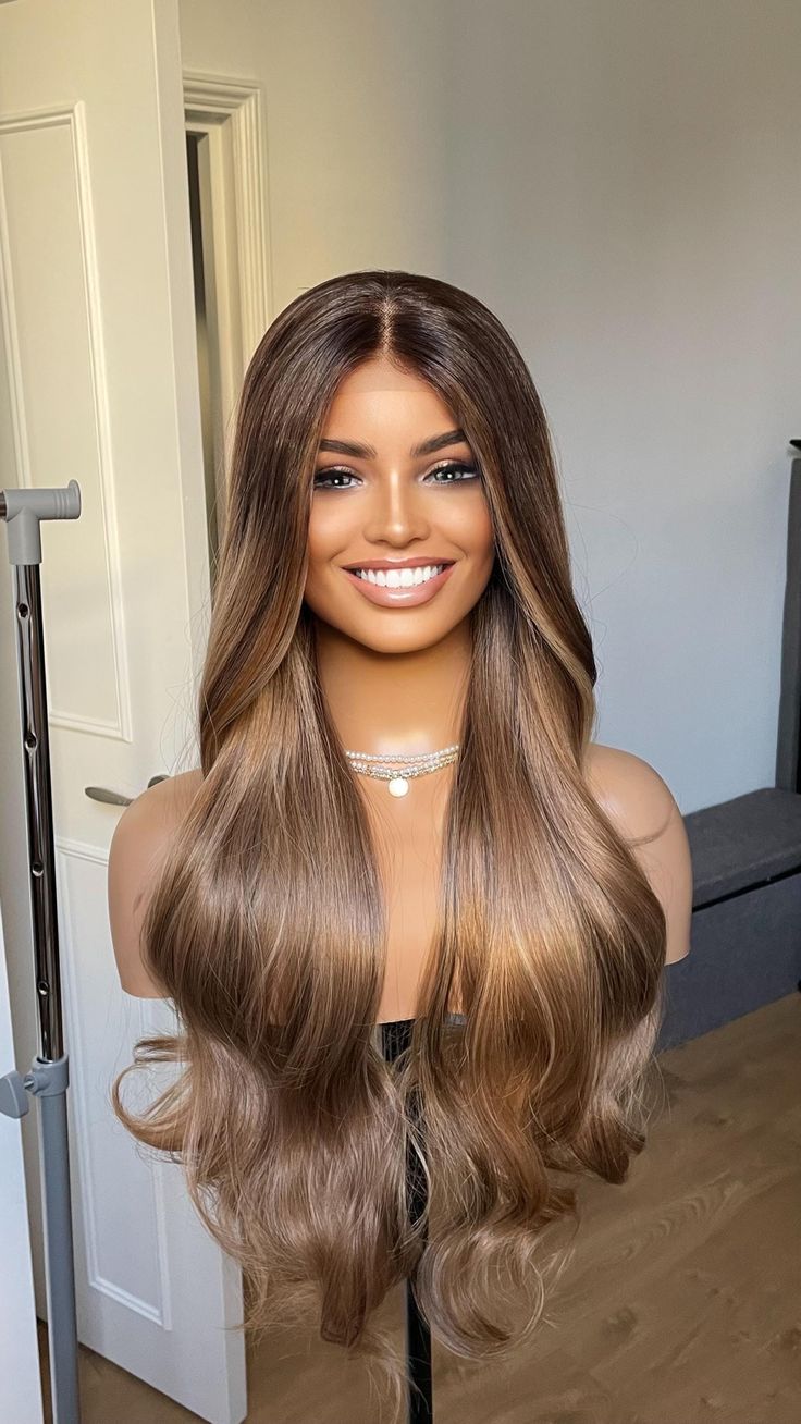 ITEM DESCRIPTION Mixed Bronde Synthetic Lace Frontal Wig/ Heat Safe Synthetic Wig in 24 Inches/ Beginner Friendly Brown Blonde Wig For Womem/Tayorichhair Wig  🚚 DELIVERY 🚚  INTERNATIONAL 5-8 working days via post office  Express delivery available at checkout  UK 1-3 working days  💝FEATURES Pre plucked natural hair line giving it a REALISTIC NATURAL look.  All wigs are in stock and are dispatched straightaway. Hair Type - Heat Resistant Synthetic Fibres Cap Size - Medium adjustable 22.5  Colo Brown Blonde Hair Black Women, Honey Blonde With Dark Roots, Brown Blonde Wig, Honey Blonde Lace Front Wig, Blonde Hair Black Women, Blonde With Dark, Hair Pattern, Wig Brown, Blonde With Dark Roots