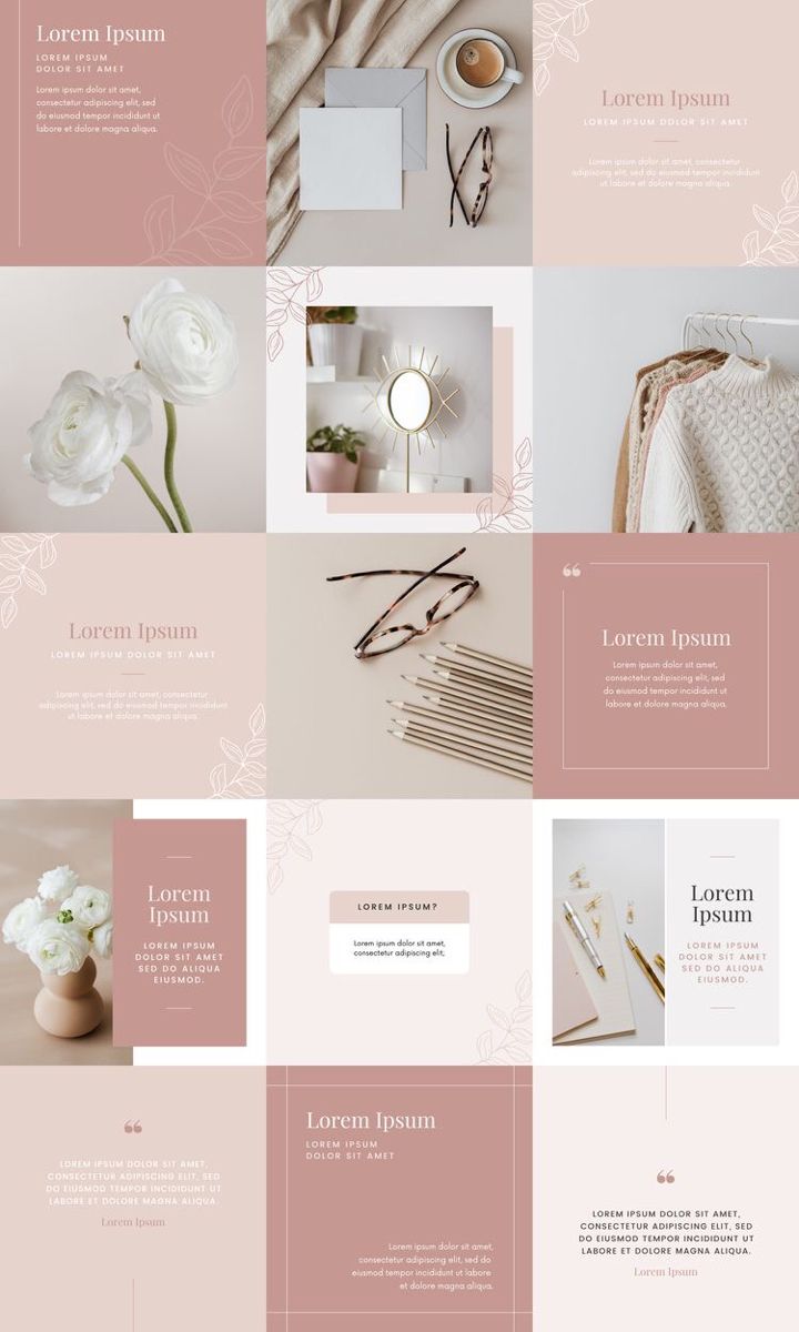 a pink and white website design with flowers