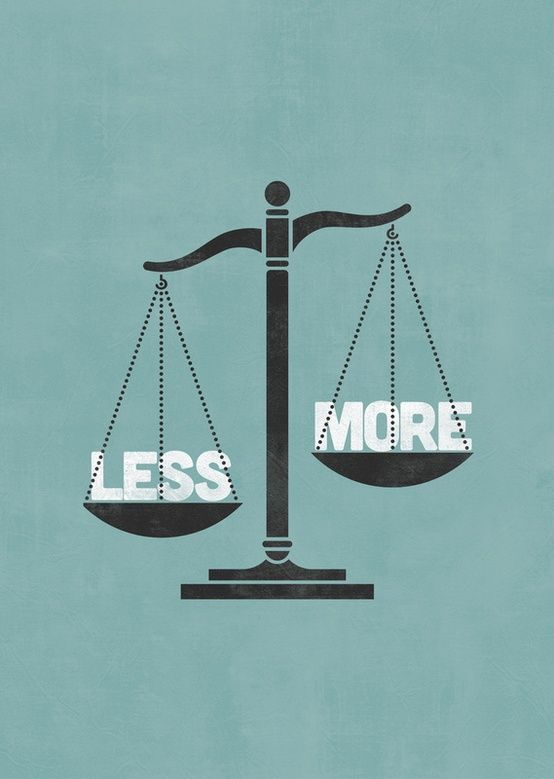 the words less and more are placed on top of a balance scale with an equal weight