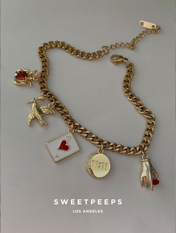 Select Product Details + Care - 18K Gold Dipped Over Brass - Brass: Copper + Zinc Alloy - 1 Bracelet Only - Wipe Clean - Imported Dimensions - Chain Approximately 6.5" + 2" Extension Have a question? Please message info@shopsweetpeeps.com and our support team will get back to you in 48 hours. Dainty Gold Necklace, Silver Jewelry Pendant, Gold Dipped, Coin Necklace, Dainty Earrings, Gold Pendant Necklace, Custom Necklace, Dainty Necklace, Ring Bracelet