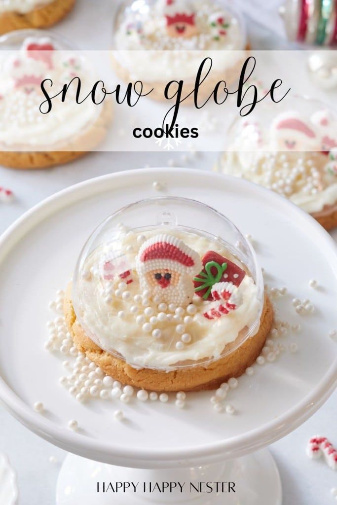 an image of snow globe cookies on a plate