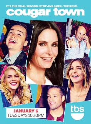 a poster for the tv series's upcoming show, cougar town starring actors