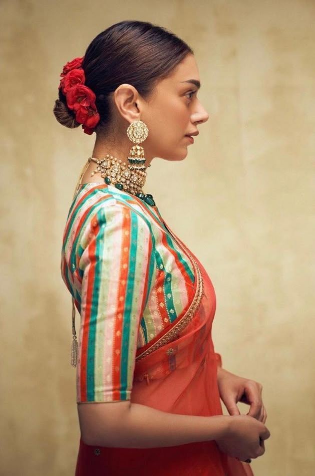 Red Net Saree, Saree Styling, Aditi Rao Hydari, Aditi Rao, Bridal Bun, Saree Looks, Saree Wearing Styles, Saree Wearing, Raw Mango