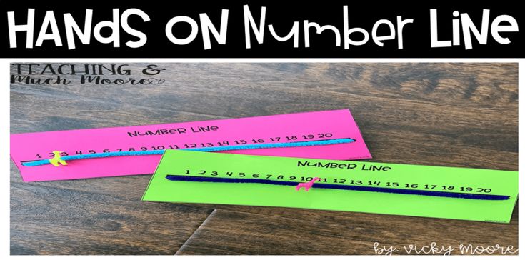 two hand - on numbers and pencils with the words hands on number line