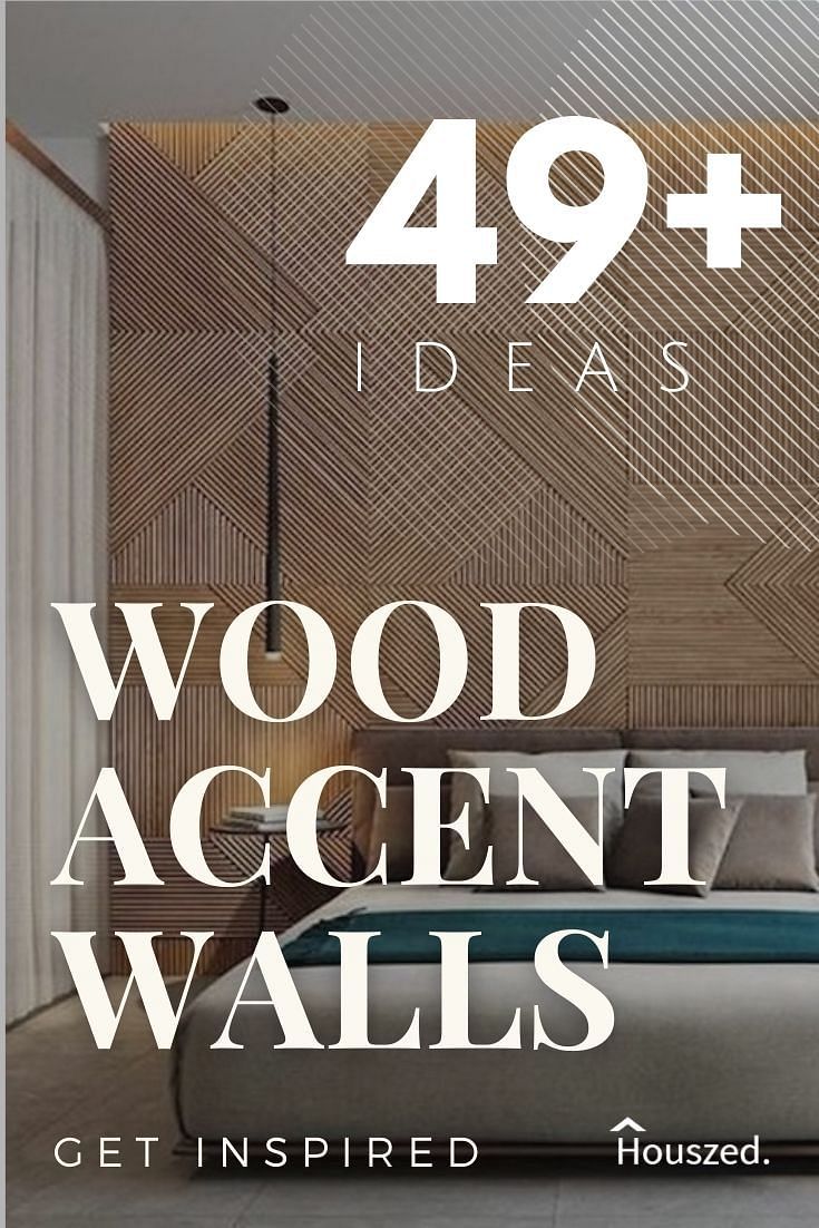 an advertisement for wood accent walls with the words, 474 ideas get inspired now