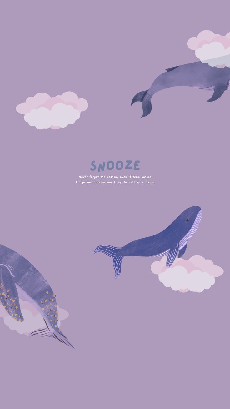 two fish are flying through the air in front of some clouds with words that read snooze