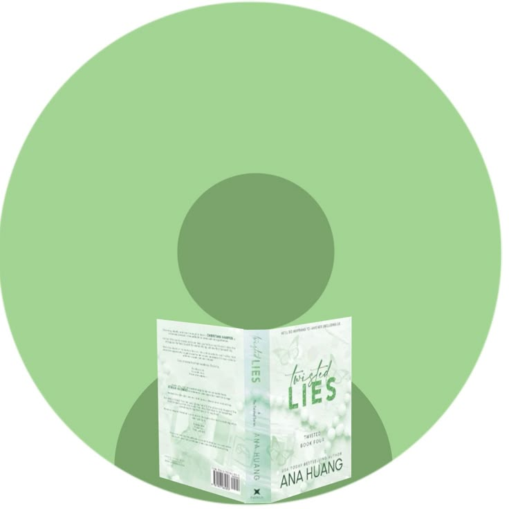 the book lies in front of a green circle