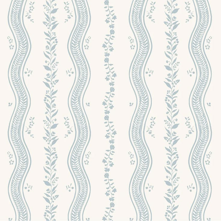 a white and blue wallpaper with wavy lines