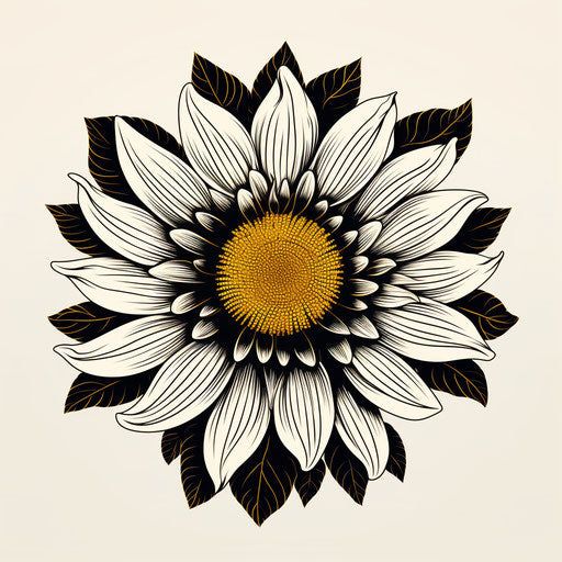 Sunflower Serenade Half Sunflower Tattoo Design, Simple Sunflower Drawing, Sunflower Tattoo Shaded, Sunflower Tattoo Stencil, Half Sunflower Half Mandala Tattoo, Sunflower And Bee Tattoo Black And White, Woodburn Sunflower, Sunflower Mandala Tattoo, Sunflower Stencil