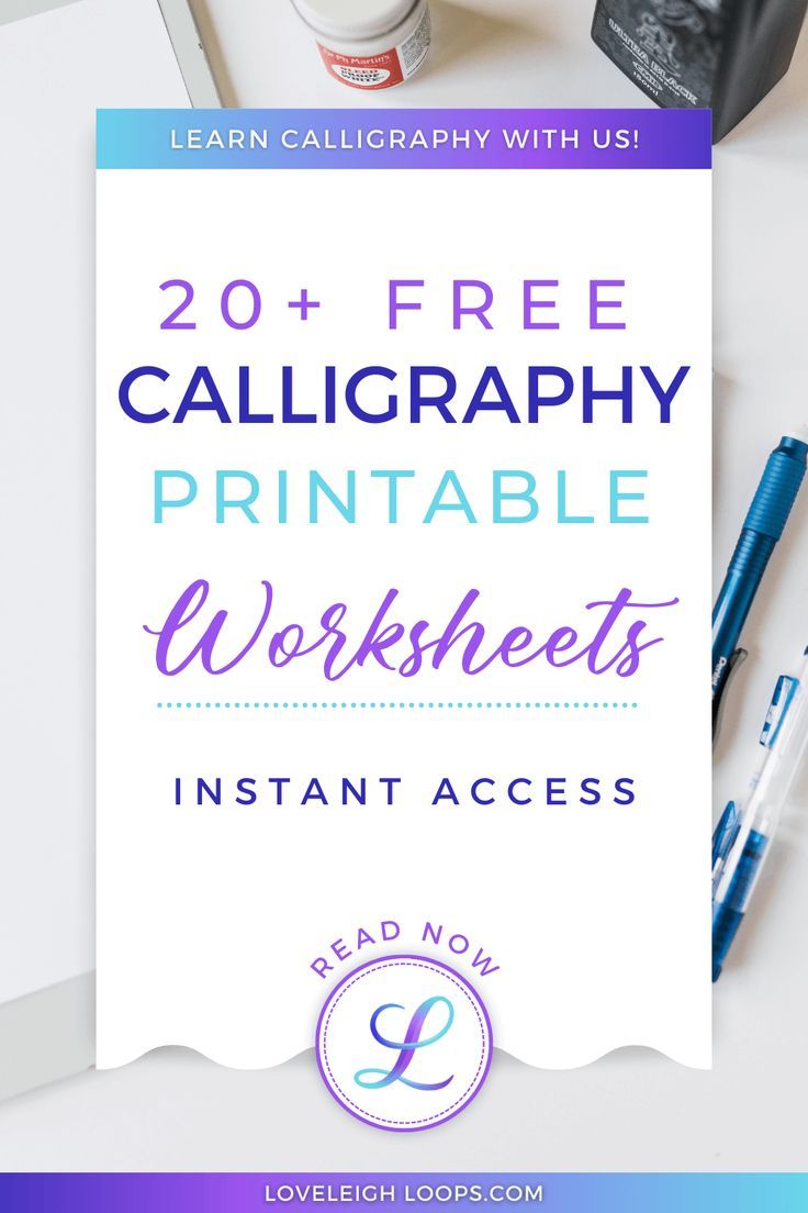 the free printable worksheet for kids to learn how to use calligraphy