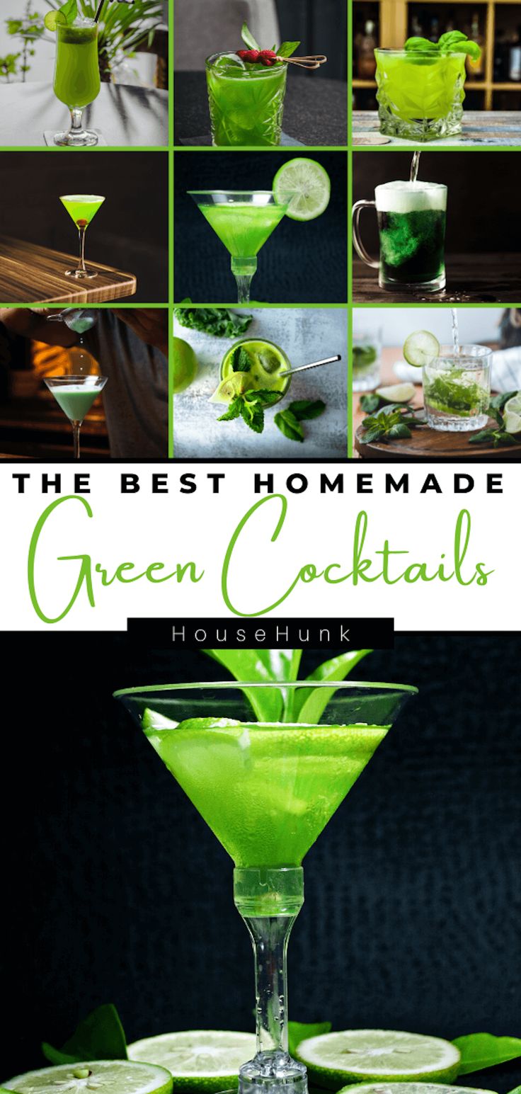 the best homemade green cocktails for st patrick's day