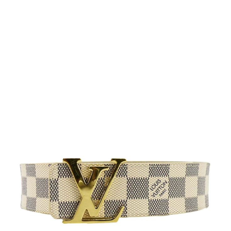 Item Details: Designer: LOUIS VUITTON Series: LV Initials Belt Style: Belt Material: Damier Azur Color: White Size: 90/36 Date Code: AC1210 Made Year: 2020 Made: Spain Accessories: Box and Dust Bag. Condition Detail: Good  - The Item shows signs of use, including light scratches and discoloration on its gold-colored hardware. Moreover, it has color transfer on the end of the length as well. Please check the details and pictures before purchasing. Please do not hesitate to ask questions regarding our products or services, we will be more than happy to serve you with the best of our efforts. Listing and template services provided by inkFrog White Louis Vuitton, Louis Vuitton Style, Louis Vuitton Damier Azur, Belt Style, Accessories Box, Bow Hair Clips, Stylish Accessories, Modern Elegance, Louis Vuitton Damier