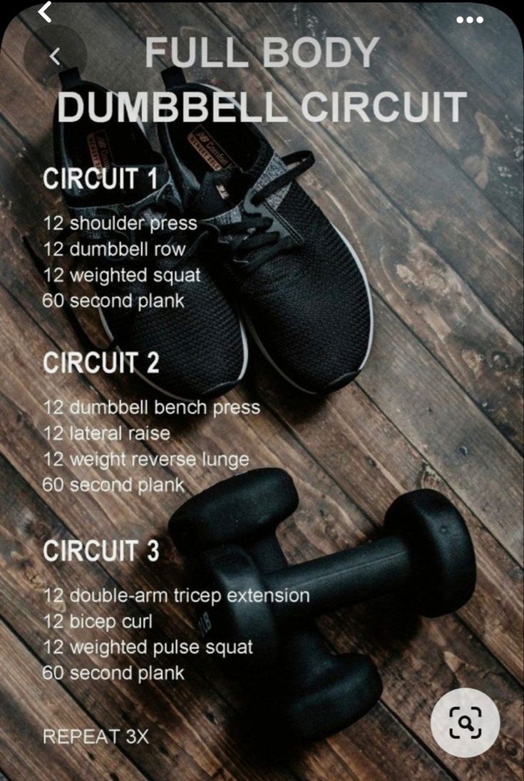 a poster with instructions for how to use dumbbells on a wooden floor in front of a pair of black shoes