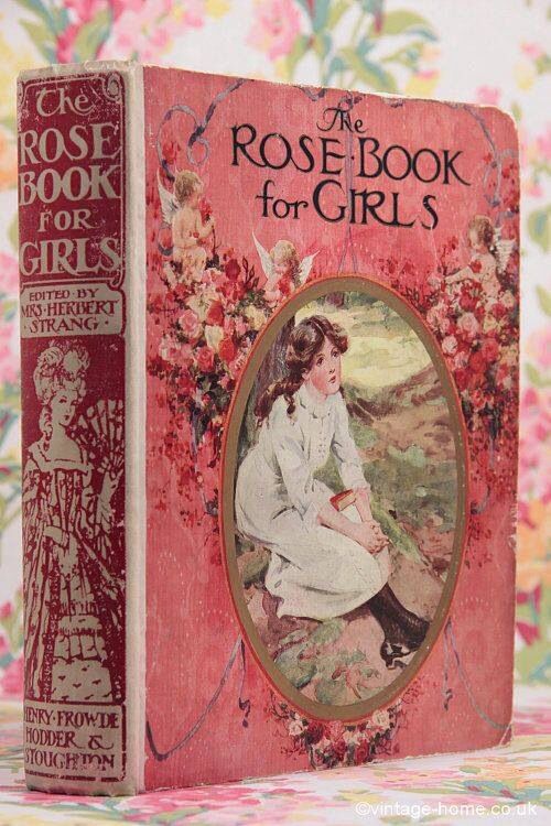 the rose book for girls is on display